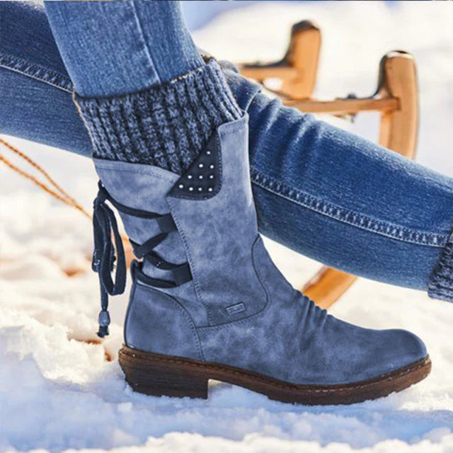 Fulvia Damen Winterstiefel aus Wildleder mit mittlerer Wade