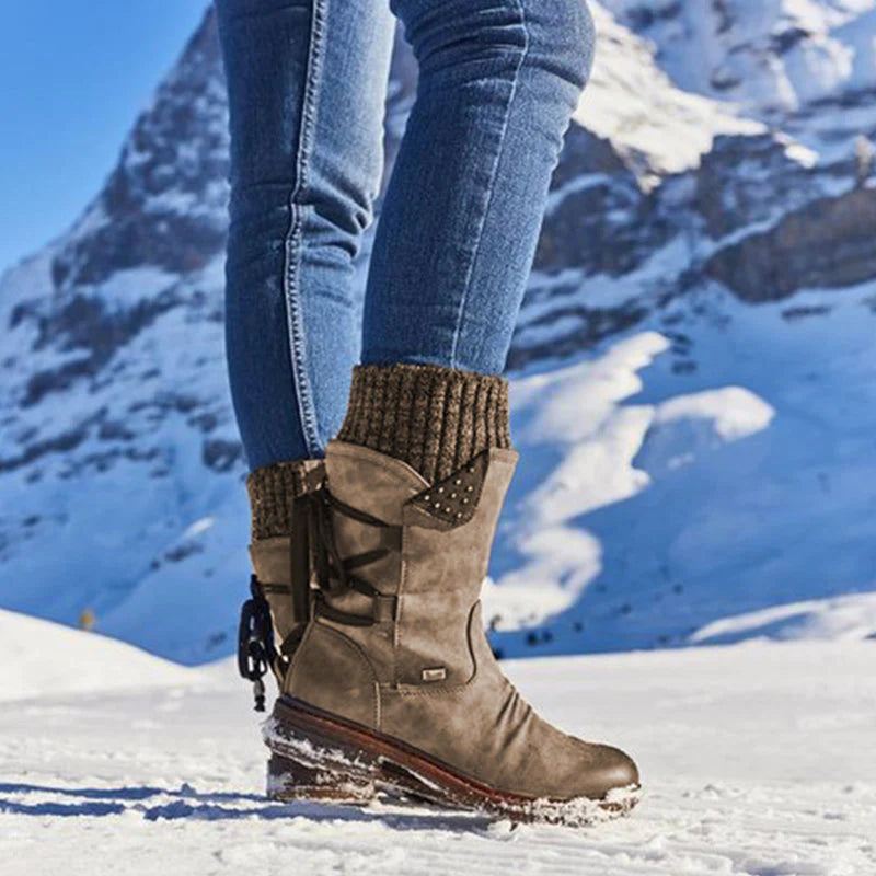 Fulvia Damen Winterstiefel aus Wildleder mit mittlerer Wade