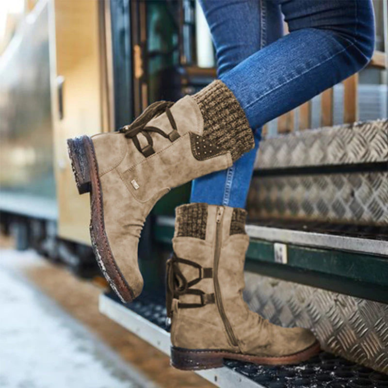 Fulvia Damen Winterstiefel aus Wildleder mit mittlerer Wade