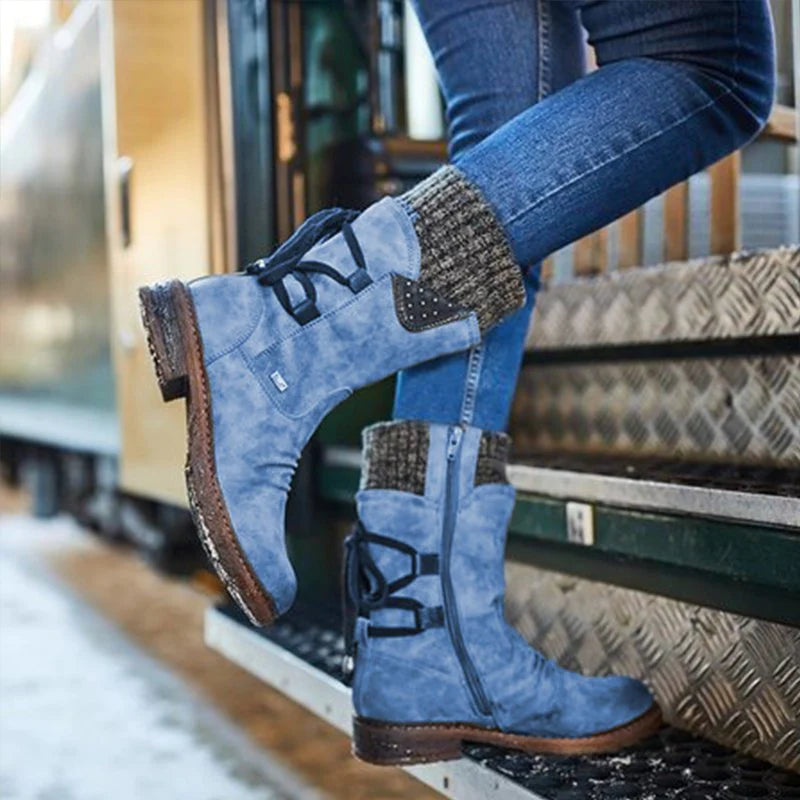Fulvia Damen Winterstiefel aus Wildleder mit mittlerer Wade