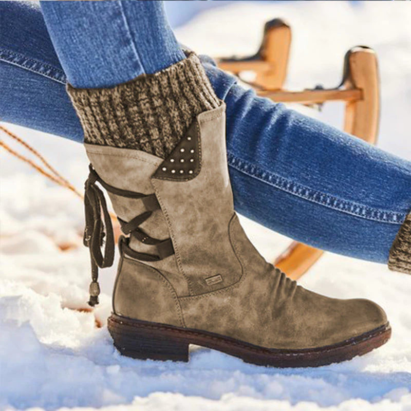 Fulvia Damen Winterstiefel aus Wildleder mit mittlerer Wade