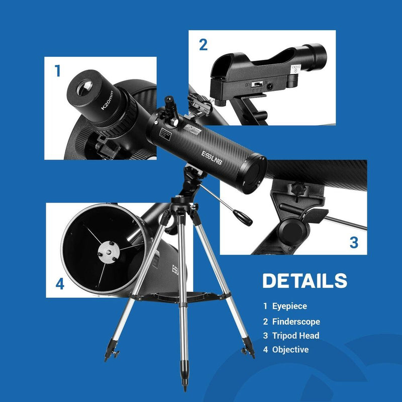 Premium astronomisches Reflektorteleskop mit Stahlstativ