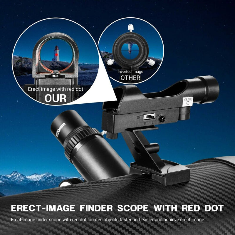 Premium astronomisches Reflektorteleskop mit Stahlstativ