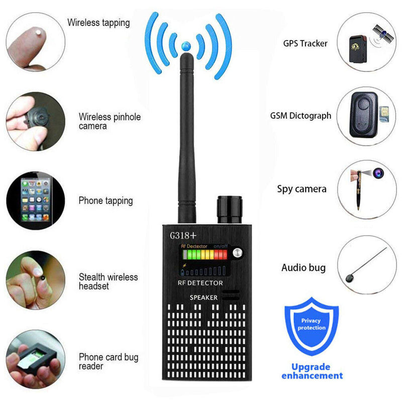 Anti-Spy Signal Bug RF Detector Hidden Camera Laser Lens GSM GPS Device Finder