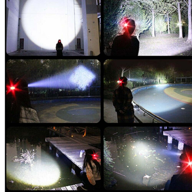 990000LM Rechargeable LED Headlamp Zoomable Tactical Headlight Flashlight